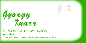 gyorgy knarr business card